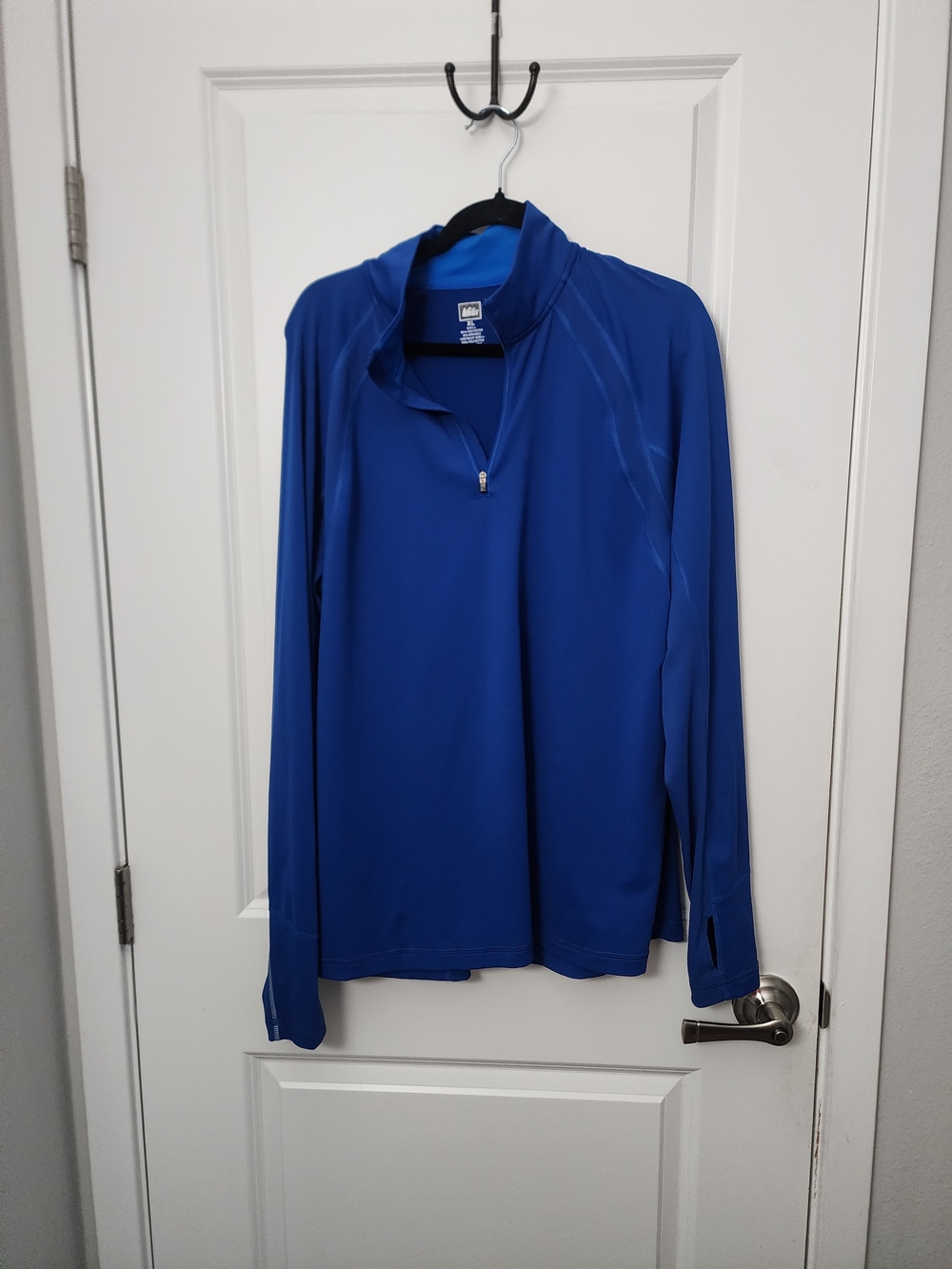 REI Men's Long-Sleeve Quarter-Zip Pullover - Royal Blue - Picture 2 of 5